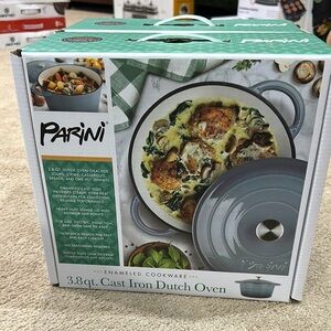 Parini Blue Enameled Cast Iron Dutch Oven